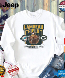 Green Bay Packers vs Miami Dolphins Lambeau Field November 28 2024 Matchup Shirt