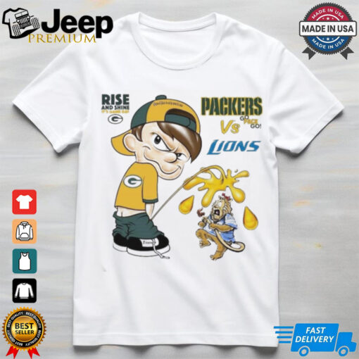 Green Bay boy pee on Lions vs Packers go Pack go sweatshirt