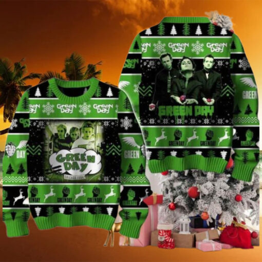 Green Day Chicago 1994 Enjoying Chirstmas Gifts 2024 Xmas For Family And Friends Ugly Sweater