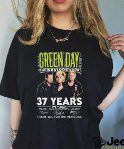 Green Day The Saviors Tour 37 Years 1987 2024 Thank You For The Memories Signatures Shirt