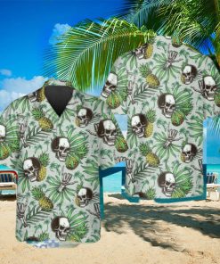 Green Pineapple Skull Hawaiian Shirt Impressive Gift