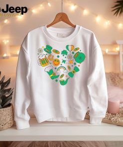 Green St Patricks Day Doodles Four Leaf Clover shirt