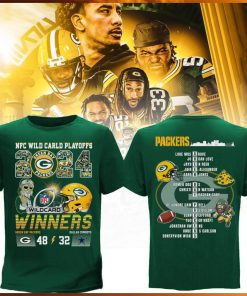 Green bay packers mascot team 2024 nfc wild card playoffs winners green bay packers and dallas cowboys 48 32 shirt