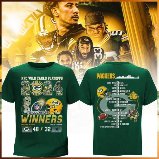 Green bay packers mascot team 2024 nfc wild card playoffs winners green bay packers and dallas cowboys 48 32 shirt