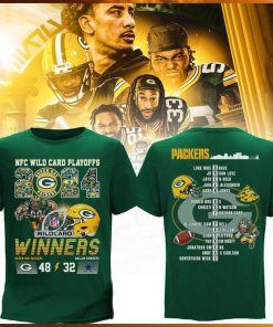 Green bay packers team 2024 nfc wild card playoffs winners green bay packers and dallas cowboys 48 32 shirt