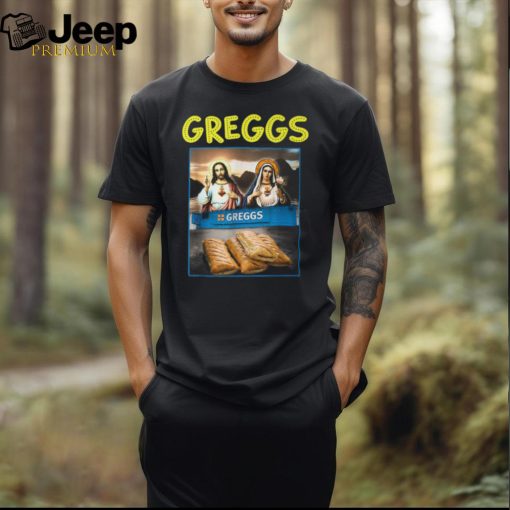 Greggs Sausage Rolls Foody Jesus Christian T Shirt