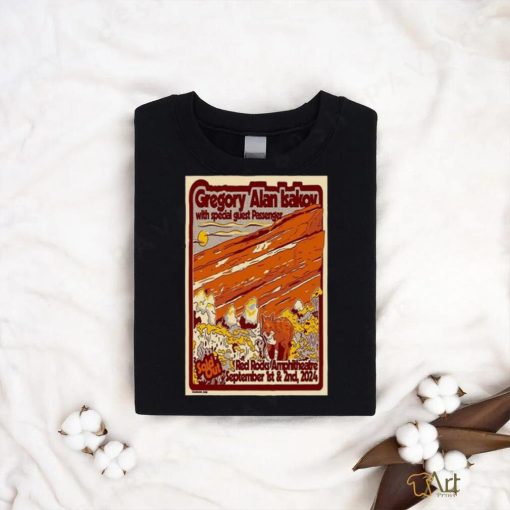 Gregory Alan Isakov Red Rocks Amphitheatre September 1st & 2nd 2024 Poster shirt