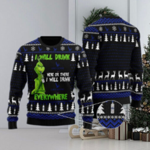 Grey Goose Grinch Will Drink Everywhere Ugly Sweater