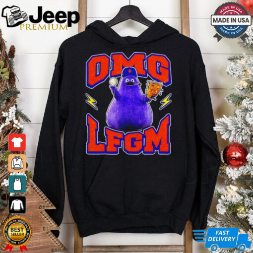 Grimace smoking LFGM OMG New York Mets shirt