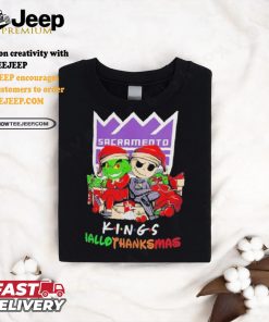 Grinch And Jack Sacramento Kings Friends HalloThanksMas Shirt