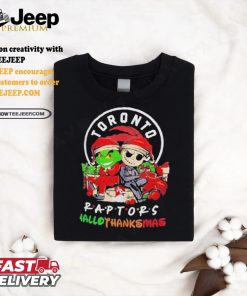 Grinch And Jack Skellington Toronto Raptors Friends Hallothanksmas Shirt