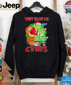 Grinch Chiefs toilet Broncos they hate us because they ain’t us Christmas shirt