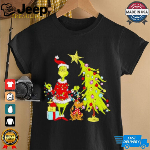 Grinch Christmas Tree cartoon shirt