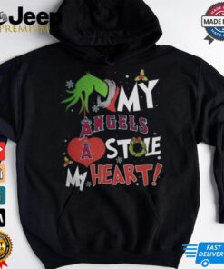Grinch Hand My Los Angeles Angels Stole My Heart Christmas 2024 Shirt