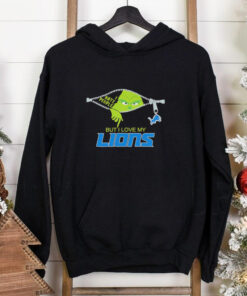 Grinch I hate people but I love my Detroit Lions shirt