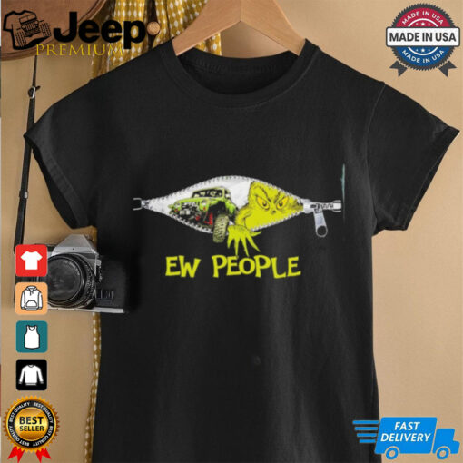 Grinch Jeep Ew People Zipper shirt