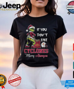 Grinch Santa If You Don’T Like Iowa State Cyclones Merry Kissmyass 2024 Shirt