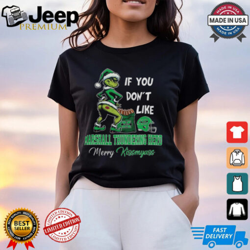 Grinch Santa If You Don’T Like Marshall Thundering Herd Merry Kissmyass 2024 Shirt