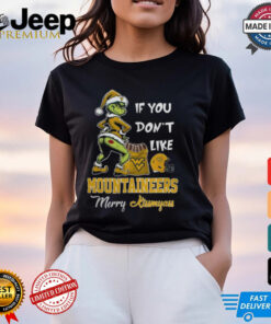 Grinch Santa If You Don’T Like West Virginia Mountaineers Merry Kissmyass 2024 Shirt