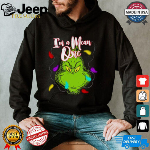 Grinch With Light I’m A Mean One Christmas T Shirt