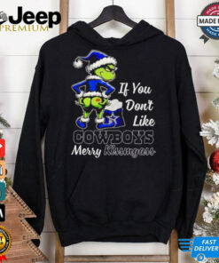 Grinch if you don’t like Cowboys merry kiss my ass Christmas shirt