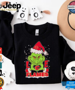 Grinch love Calgary Flames Christmas shirt