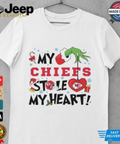 Grinch my Kansas City Chiefs stole my heart Christmas shirt