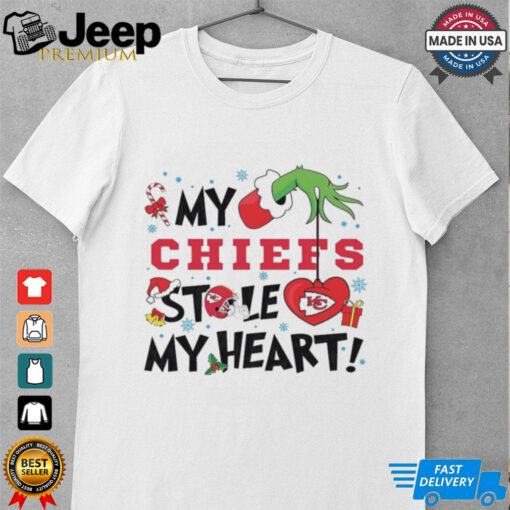 Grinch my Kansas City Chiefs stole my heart Christmas shirt