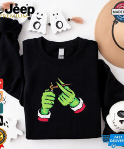 Grinch smoking cannabis Christmas T Shirt