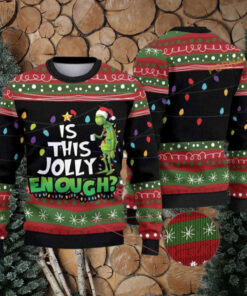 Grinch’s Jolly Mood Ugly Christmas Sweater for a Unique Xmas Party Look