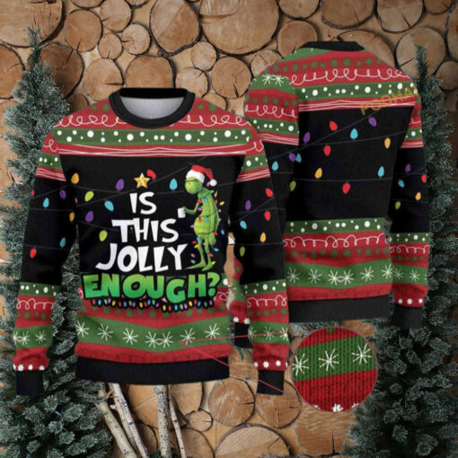 Grinch’s Jolly Mood Ugly Christmas Sweater for a Unique Xmas Party Look