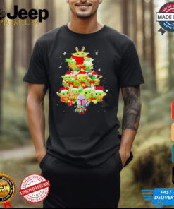 Grogu Santa Christmas tree Merry Christmas shirt