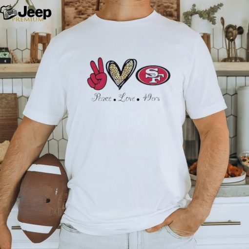 Groovy Peace Love 49ers Football Logo 2024 shirt