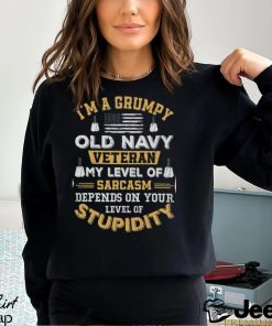 Grumpy Old Veteran Patriotic Funny Military Veteran USA T Shirt