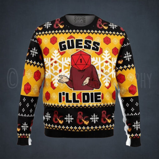 Guess Ill Die Dungeons & Dragons Ugly Sweater