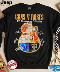 Guns N’ Roses 40th anniversary collection guitar signatures shirt