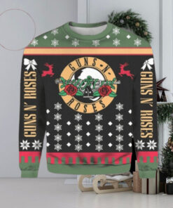 Guns N Roses Big Guns Rock Heavy Metal Gift For Fans 2024 Ugly Christmas Sweater