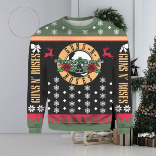 Guns N Roses Big Guns Rock Heavy Metal Gift For Fans 2024 Ugly Christmas Sweater