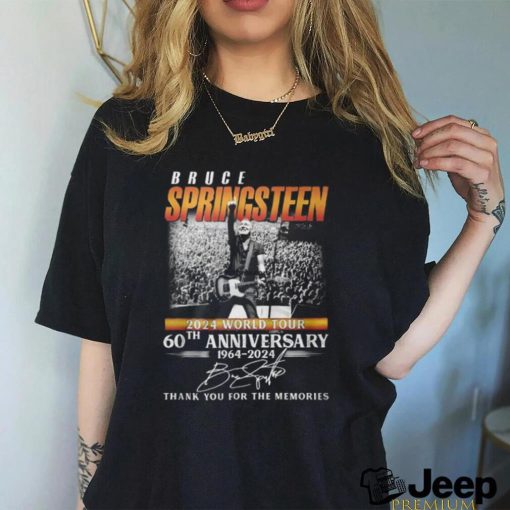 Bruce Springsteen 2024 World Tour 60th Anniversary 1964 2024 Thank You For The Memories T Shirt