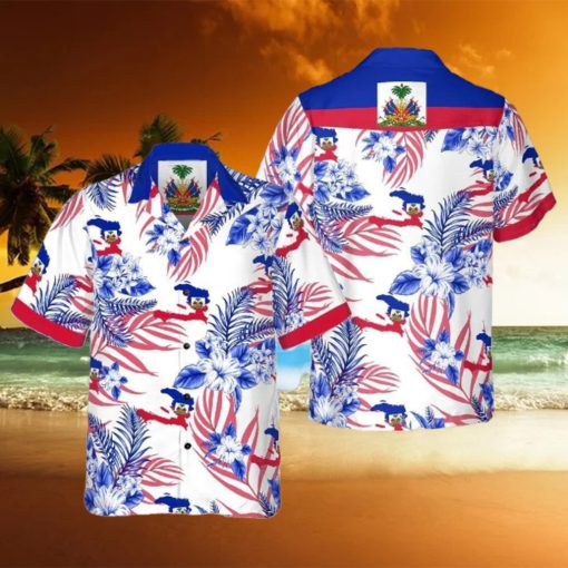 Haiti Proud Hawaiian Shirt Mens Summer Button Down Shirts Presents For Boyfriend