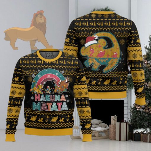 Hakuna Matata Simba Black Ugly Sweater