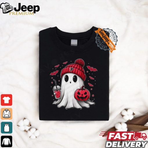 Halloween Atlanta Falcons NFL Football Fan Ghost with Pumpkin shirt