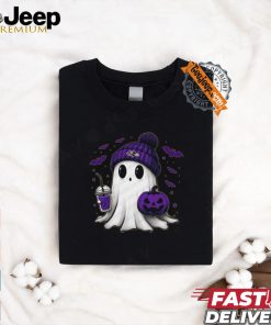 Halloween Baltimore Ravens NFL Football Fan Ghost with Pumpkin shirt