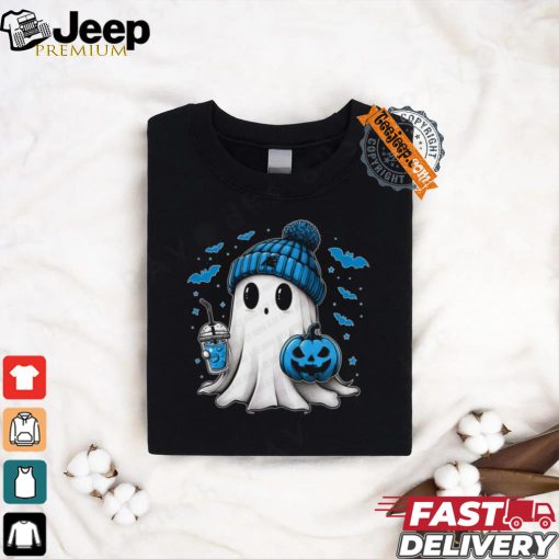 Halloween Carolina Panthers NFL Football Fan Ghost with Pumpkin shirt