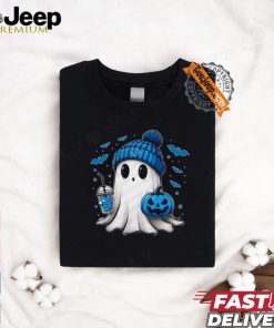 Halloween Detroit Lions NFL Football Fan Ghost with Pumpkin shirt