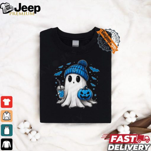 Halloween Detroit Lions NFL Football Fan Ghost with Pumpkin shirt