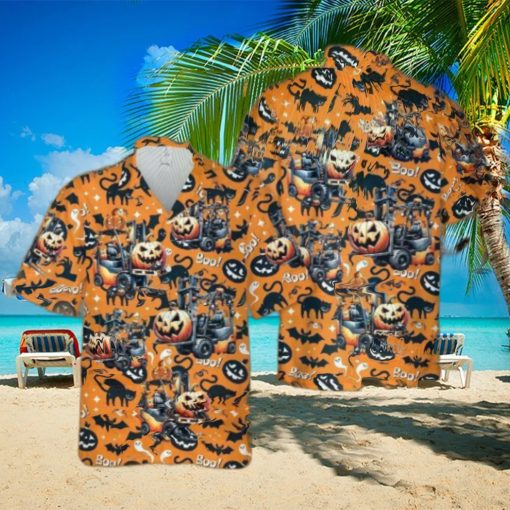 Halloween Forklift Hawaiian Shirt