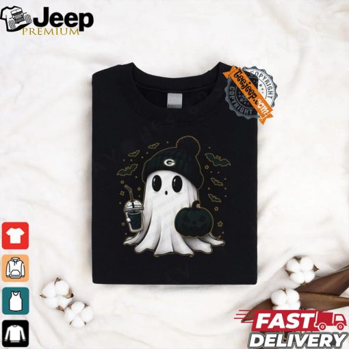 Halloween Green Bay Packers NFL Football Fan Ghost with Pumpkin shirt