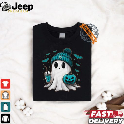 Halloween Miami Dolphins NFL Football Fan Ghost with Pumpkin shirt