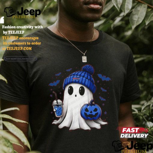 Halloween NFL Buffalo Football Fan Ghost with Pumpkin shirt